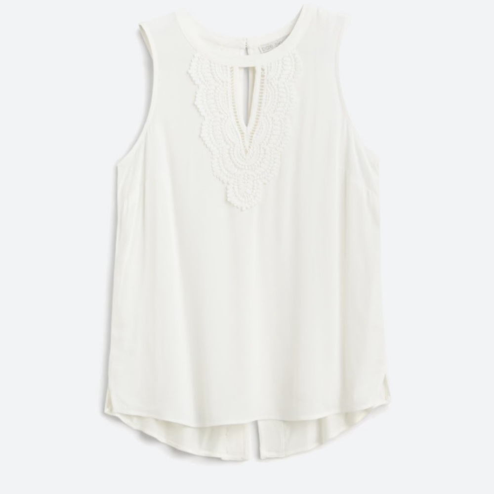 Plus size pale sky, women’s sleeveless crocheted top